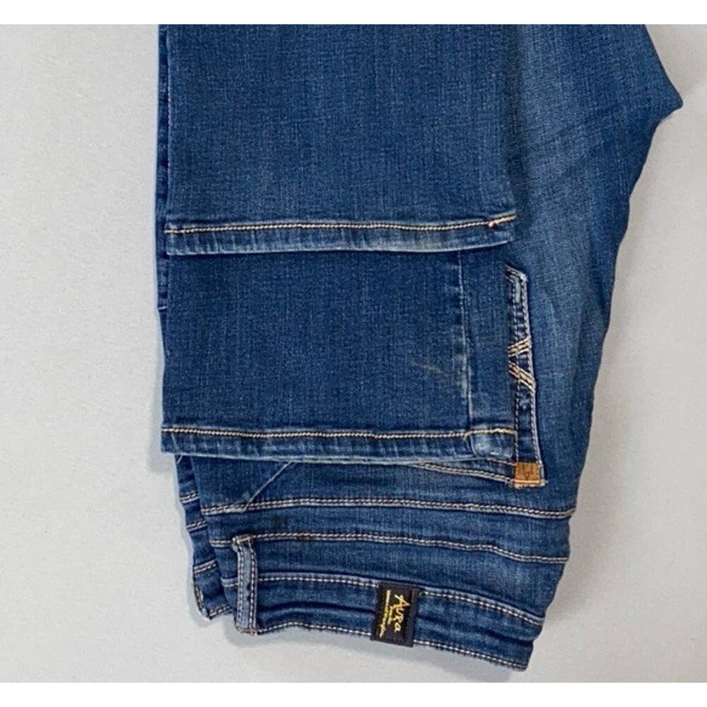Aura by Wrangler Bootcut 5-Pocket Stretch Denim Jeans. Medium Wash, Women's 12. - Picture 4 of 9